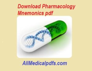 pharmacology mnemonics pdf